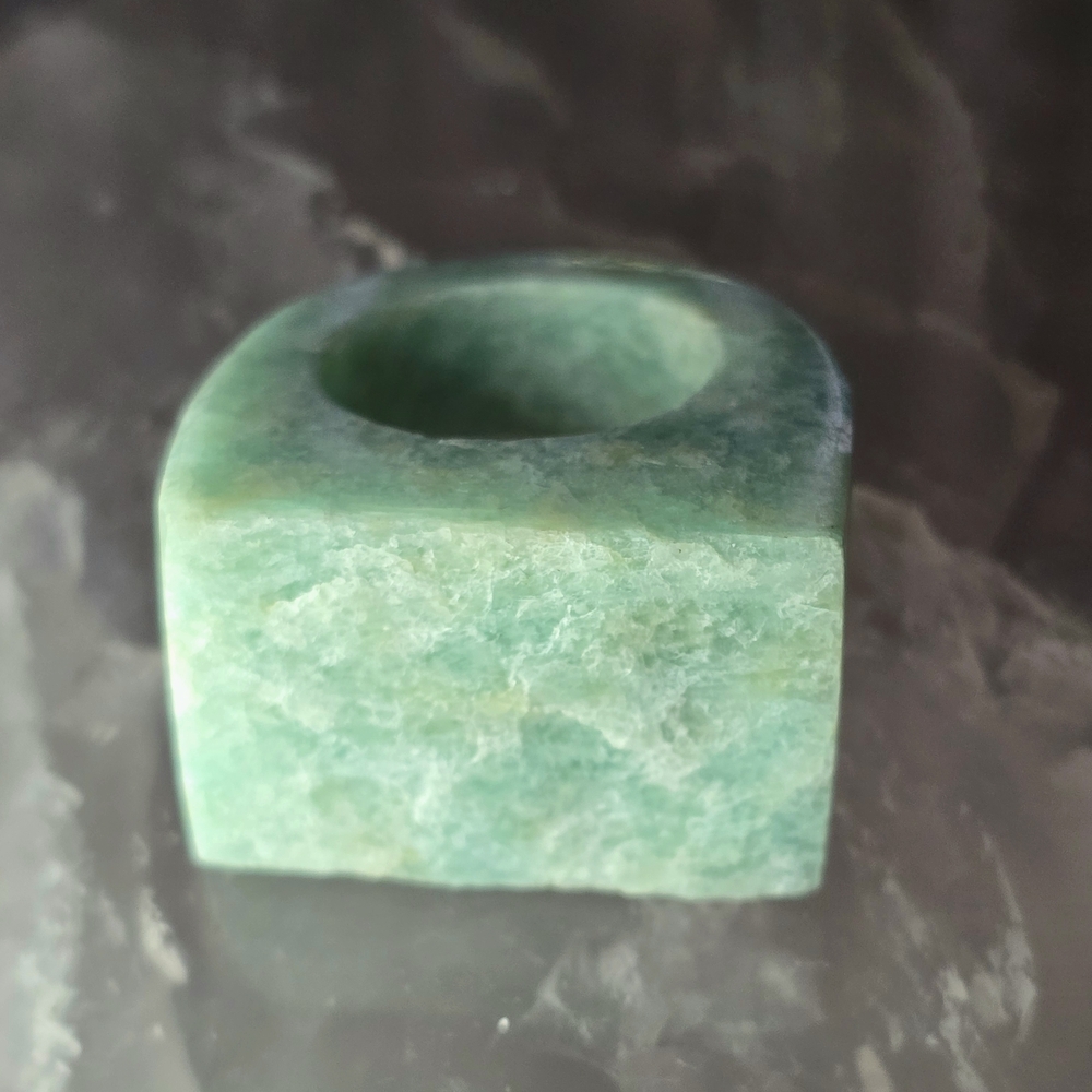 Amazonite Solid Ring Size 8 - image 1